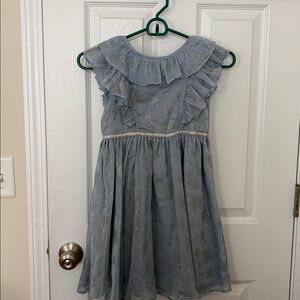 Disney x Janie and Jack Blue Gray Elsa Dress